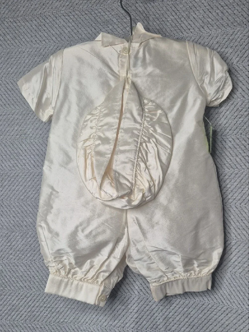 NWT Vintage Rare Cassiani 100% Silk Boys Heirloom Christening Baptism Set XS